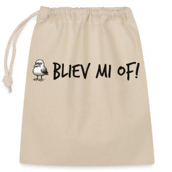 Genervte Möwe – Bliev mi of! - Verschließbarer Geschenkbeutel aus Baumwolle (25x30cm) - Natur - Vorne