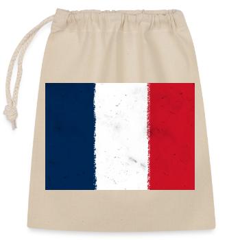 Drapeau de la France – Fierté du drapeau tricolore - Sac cadeau en coton avec cordon (25 x 30 cm) - nature - Devant