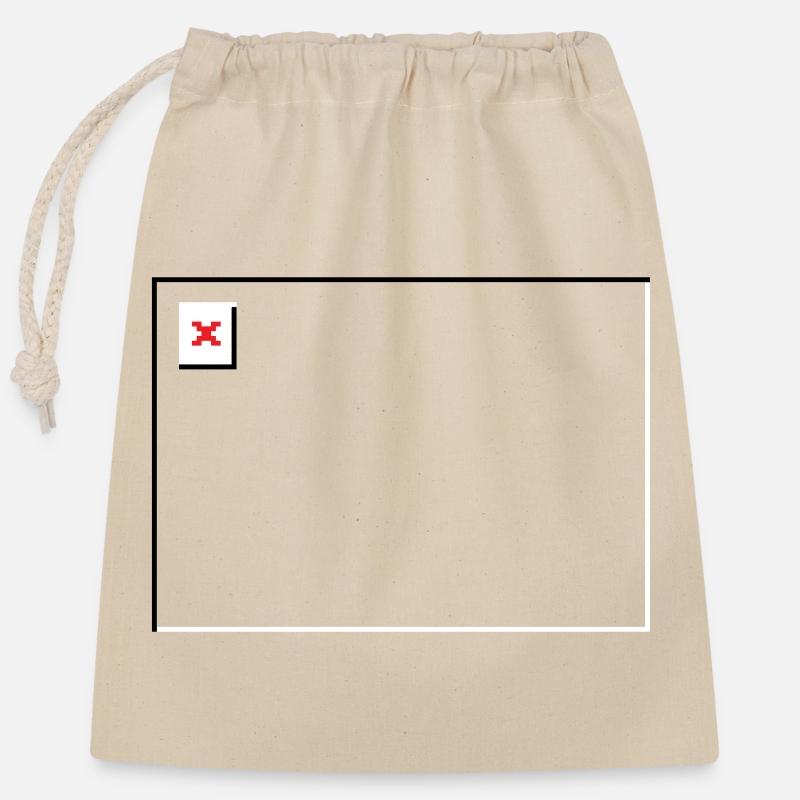 Missing Image – File Not Found Querformat - Verschließbarer Geschenkbeutel aus Baumwolle (25x30cm) - Natur