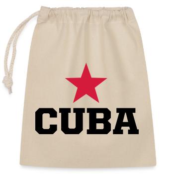 cuba revolucion - Closable cotton gift bag (25x30cm) - nature - Front