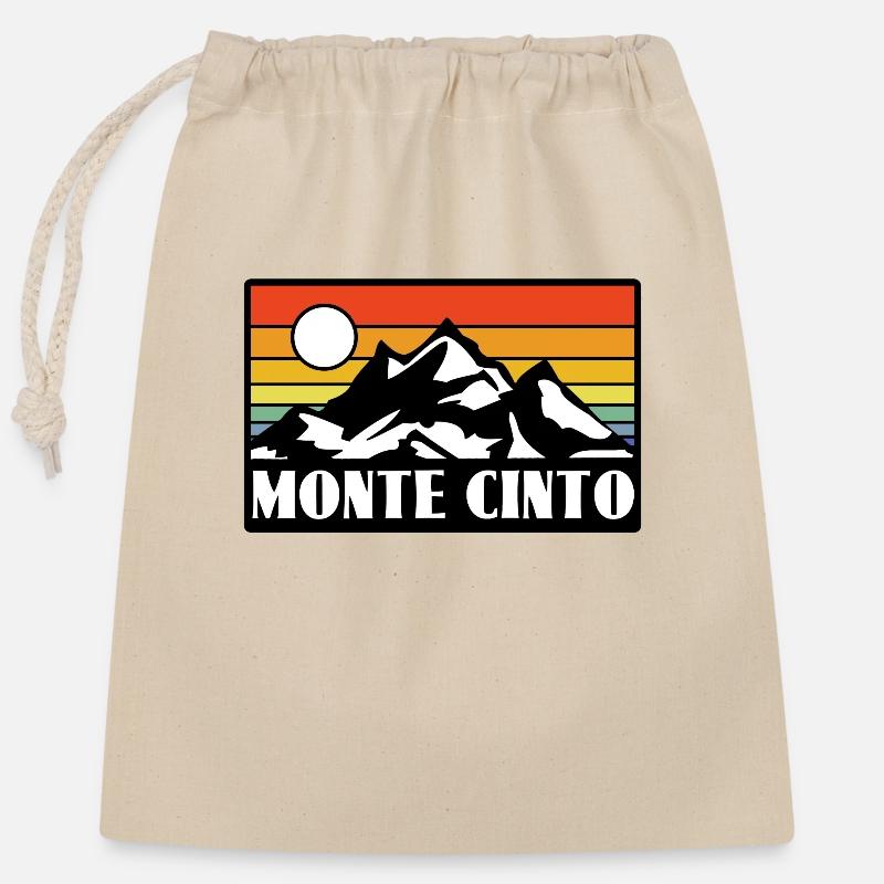 Monte Cinto Corsica - Closable cotton gift bag (25x30cm) - nature