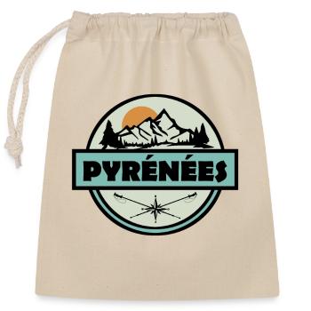 Pyrénées - Sac cadeau en coton avec cordon (25 x 30 cm) - nature - Devant