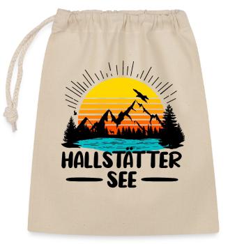 Hallstätter See - Verschließbarer Geschenkbeutel aus Baumwolle (25x30cm) - Natur - Vorne