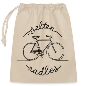 selten radlos radsport radfahren rad outdoor - Verschließbarer Geschenkbeutel aus Baumwolle (25x30cm) - Natur - Vorne