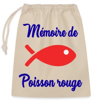 MEMOIRE DE POISSON ROUGE - Sac cadeau en coton avec cordon (25 x 30 cm) - nature - Devant