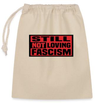 Je n’aime toujours pas le fascisme - Sac cadeau en coton avec cordon (25 x 30 cm) - nature - Devant