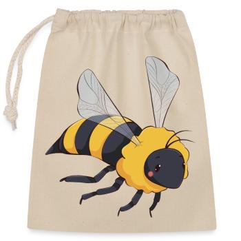 Abeille - Sac cadeau en coton avec cordon (25 x 30 cm) - nature - Devant