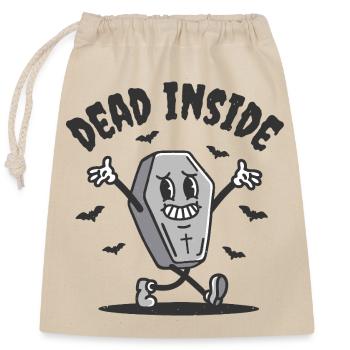 Mort à l’intérieur d’un cercueil drôle - Sac cadeau en coton avec cordon (25 x 30 cm) - nature - Devant