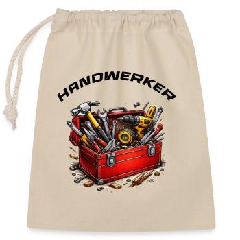 Hand Window Toolbox Cartoon - Closable cotton gift bag (25x30cm) - nature - Front