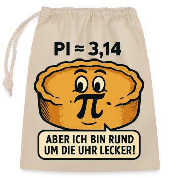 Pi-Day-Mathe-Kuchen - Verschließbarer Geschenkbeutel aus Baumwolle (25x30cm) - Natur - Vorne