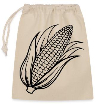 Corn - Closable cotton gift bag (25x30cm) - nature - Front