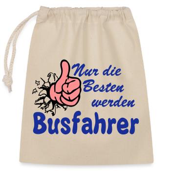 Busfahrer Bus Omnibus nur die besten (25) - Verschließbarer Geschenkbeutel aus Baumwolle (25x30cm) - Natur - Vorne