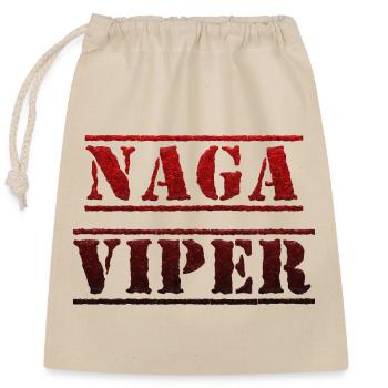 Naga Viper, Hot Chili mit vielen Scoville - Verschließbarer Geschenkbeutel aus Baumwolle (25x30cm) - Natur - Vorne