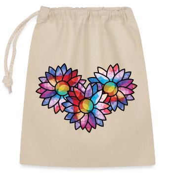 Sunflowers coloured - Closable cotton gift bag (25x30cm) - nature - Front