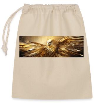Golden eagle - Closable cotton gift bag (25x30cm) - nature - Front