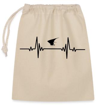 Glisse non motorisée à battement de cœur - Sac cadeau en coton avec cordon (25 x 30 cm) - nature - Devant