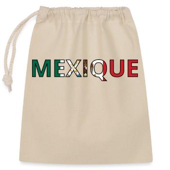 Drapeau Mexique - Sac cadeau en coton avec cordon (25 x 30 cm) - nature - Devant