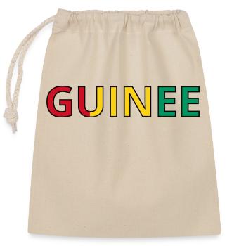 Flag of Guinea - Closable cotton gift bag (25x30cm) - nature - Front