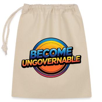 Devenir ingouvernable - Sac cadeau en coton avec cordon (25 x 30 cm) - nature - Devant