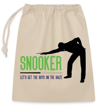Snooker - Let's get the.boys on the baize - Closable cotton gift bag (25x30cm) - nature - Front