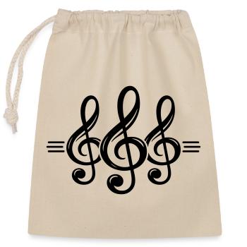 Symbole clé - Sac cadeau en coton avec cordon (25 x 30 cm) - nature - Devant
