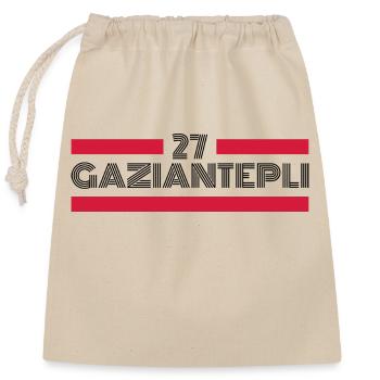 Gaziantep 27 Türkei Turkiye Geschenk Urlaub TR - Verschließbarer Geschenkbeutel aus Baumwolle (25x30cm) - Natur - Vorne