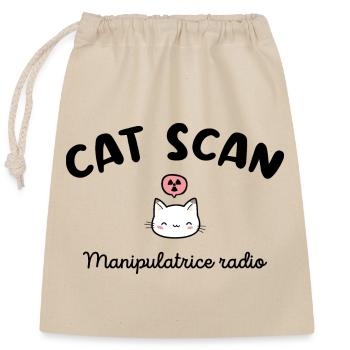 CAT SCAN Manipulatrice radio Chat Radiologie - Sac cadeau en coton avec cordon (25 x 30 cm) - nature - Devant