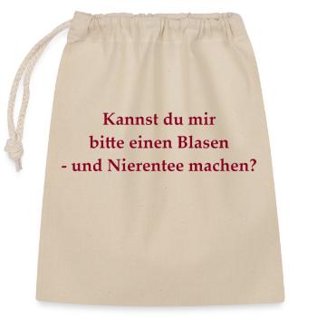 Blasen- und Nierentee - Verschließbarer Geschenkbeutel aus Baumwolle (25x30cm) - Natur - Vorne