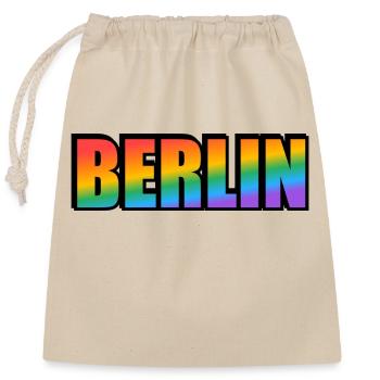 Gay Berlin - Closable cotton gift bag (25x30cm) - nature - Front