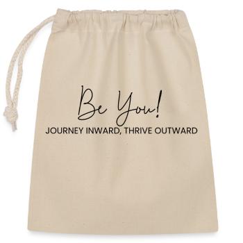 Be yourself - Closable cotton gift bag (25x30cm) - nature - Front
