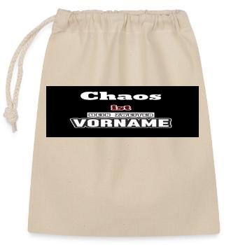Chaos - Verschließbarer Geschenkbeutel aus Baumwolle (25x30cm) - Natur - Vorne