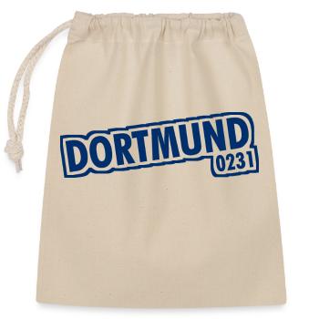 Dortmund - 0231 - Area Code - Closable cotton gift bag (25x30cm) - nature - Front