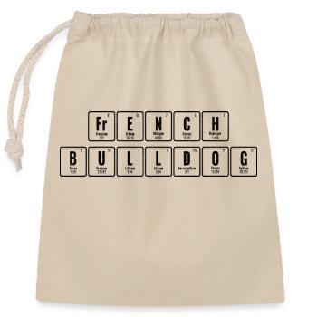 Tableau Périodique Des Éléments Bouledogue Français Frenchie - Sac cadeau en coton avec cordon (25 x 30 cm) - nature - Devant