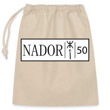 Nador 50 Original License Plate - Closable cotton gift bag (25x30cm) - nature - Front