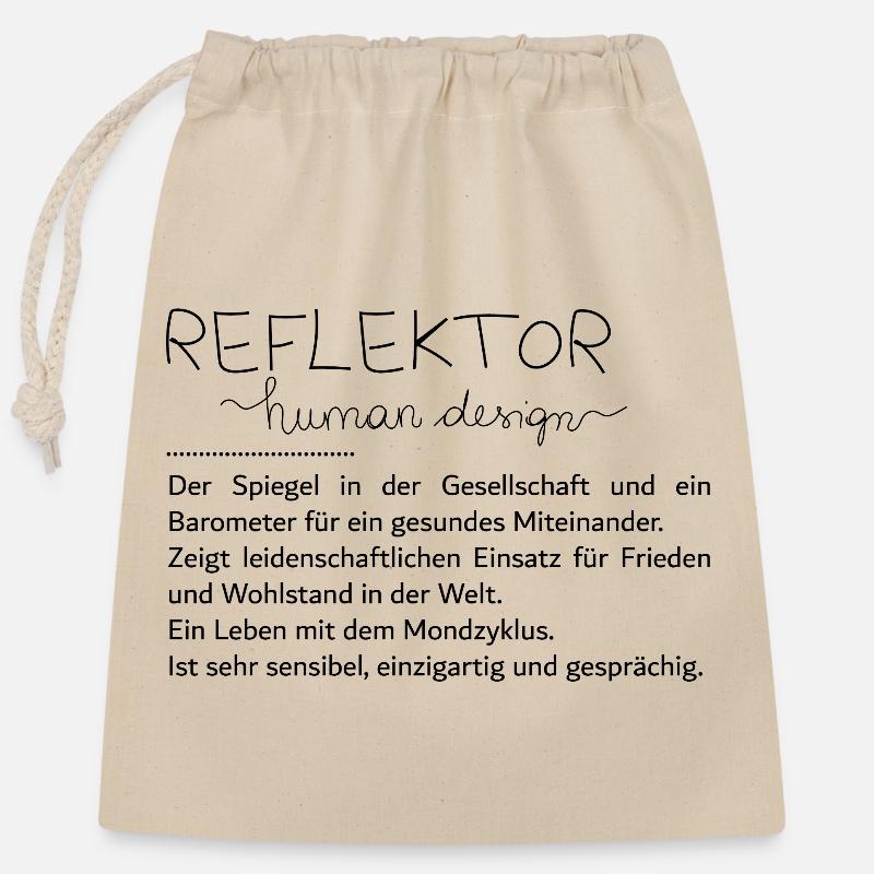 Du bist ein Reflektor - Verschließbarer Geschenkbeutel aus Baumwolle (25x30cm) - Natur
