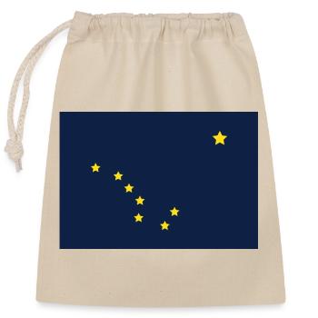 Alaska state flag - Closable cotton gift bag (25x30cm) - nature - Front