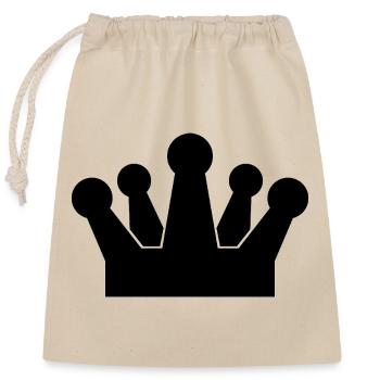 Couronne - Sac cadeau en coton avec cordon (25 x 30 cm) - nature - Devant