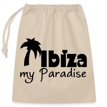 Ibiza Paradise Spanien Balearen Urlaub Geschenk - Verschließbarer Geschenkbeutel aus Baumwolle (25x30cm) - Natur - Vorne