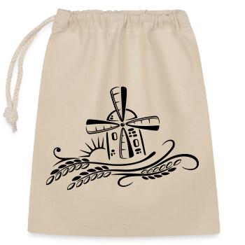 Baker, grain, mill, corn, sun - Closable cotton gift bag (25x30cm) - nature - Front