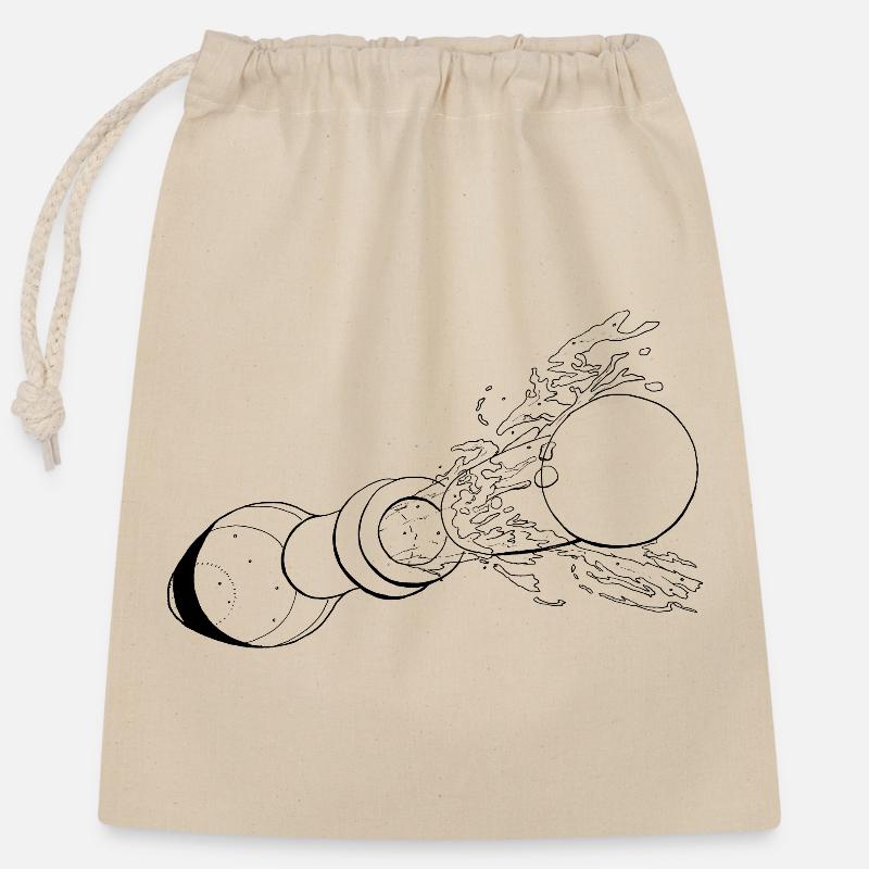 Bonne année - Bouchon de bouteille de - Sac cadeau en coton avec cordon (25 x 30 cm) - nature