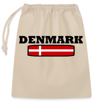 dänemark - Verschließbarer Geschenkbeutel aus Baumwolle (25x30cm) - Natur - Vorne