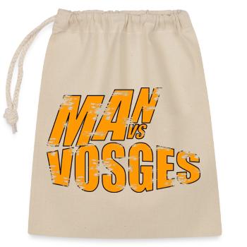Man vs Vosges sauvage - Sac cadeau en coton avec cordon (25 x 30 cm) - nature - Devant