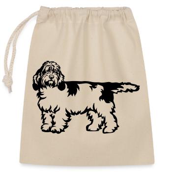 Petit Basset Griffon Vendeen - Sac cadeau en coton avec cordon (25 x 30 cm) - nature - Devant