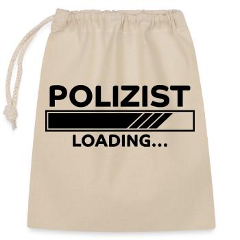 Polizist Spruch Polizei Lustiges Polizist Geschenk - Verschließbarer Geschenkbeutel aus Baumwolle (25x30cm) - Natur - Vorne