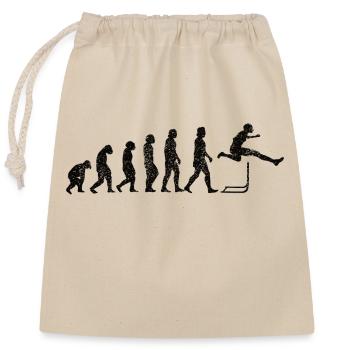 Hürdenlauf Geschenk Leichtathletik Hürdenläufer - Verschließbarer Geschenkbeutel aus Baumwolle (25x30cm) - Natur - Vorne