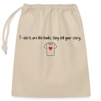 Citation de la vie - Sac cadeau en coton avec cordon (25 x 30 cm) - nature - Devant