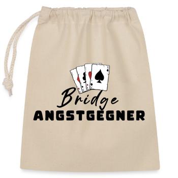 Bridge Angstgegner - Verschließbarer Geschenkbeutel aus Baumwolle (25x30cm) - Natur - Vorne