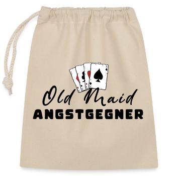 Old Maid Fear Opponent - Closable cotton gift bag (25x30cm) - nature - Front