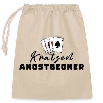 Scratching Fear Opponents - Closable cotton gift bag (25x30cm) - nature - Front