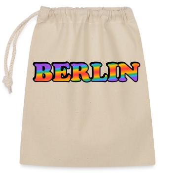 Gay Berlin - Closable cotton gift bag (25x30cm) - nature - Front